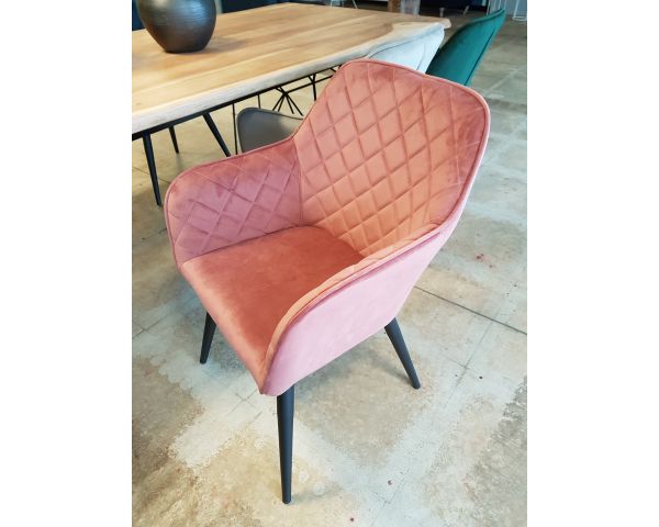 Chaise de repas accoudoir rose "Sando"