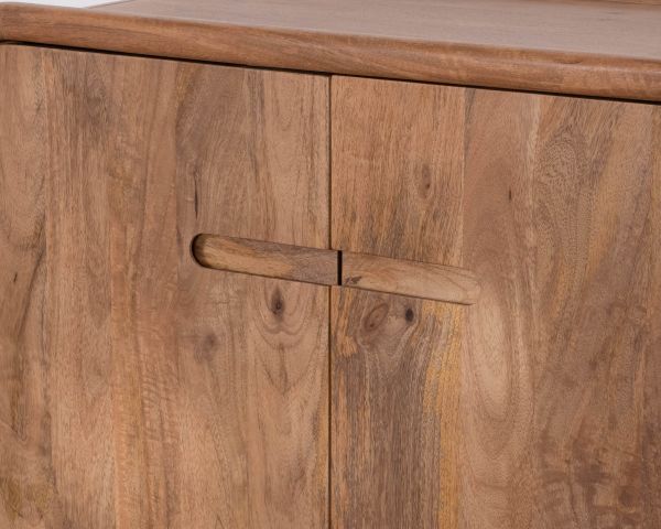 Meuble sous vasque 90 cm en manguier massif "Spelano" style néo-vintage