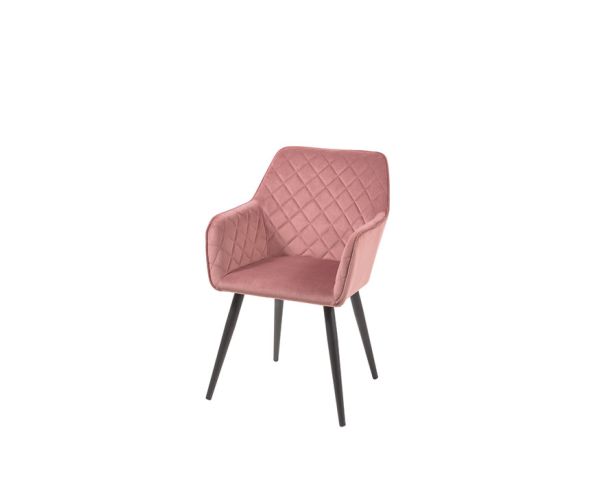 Chaise de repas accoudoir rose "Sando"