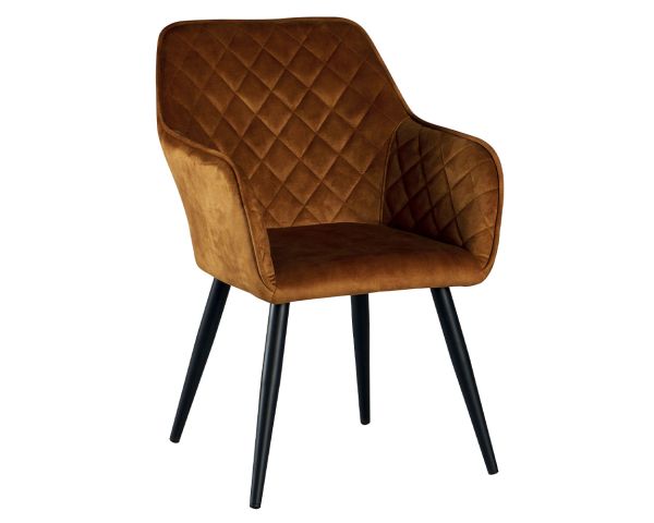 Chaise de repas accoudoir JAUNE MOUTADE  "Sando"