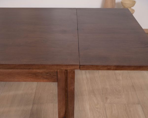 Table extensible en manguier massif teinte noyer "Sicora" 180 à  cm esprit zen