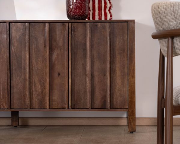 Enfilade esprit zen en manguier 180 cm « Sicora » teinte noyer