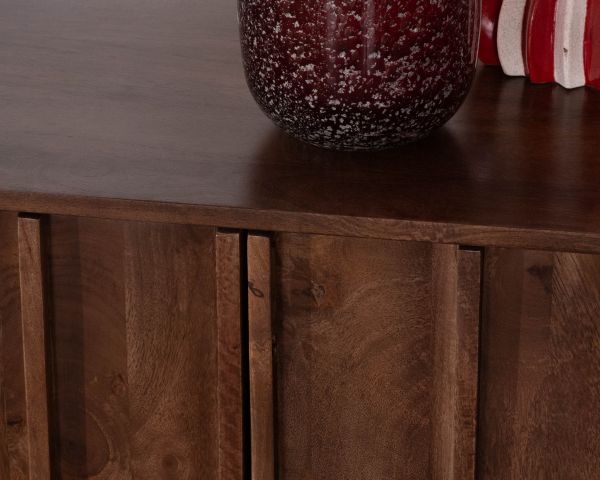 Enfilade esprit zen en manguier 180 cm « Sicora » teinte noyer