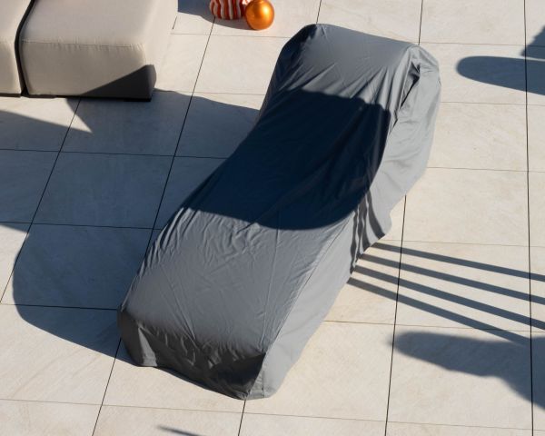 Bain de soleil en tissu spécial outdoor design organique "Miroly bay" coloris taupe
