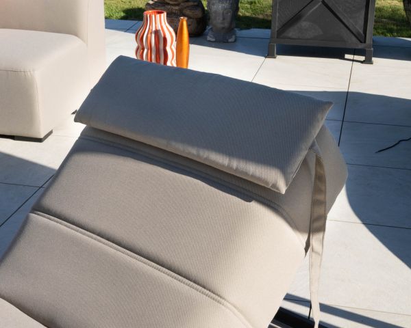 Têtière en tissu crème pour bain de soleil "Sunset Bay"