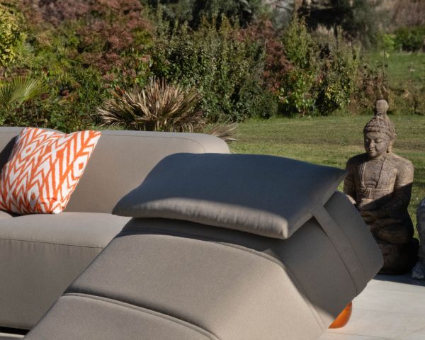 Têtière en tissu crème pour bain de soleil "Sunset Bay"