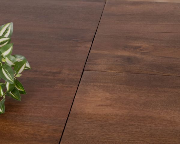 Table de repas extensible 190-250 cm en manguier foncé avec pieds étoile "Sheffield"