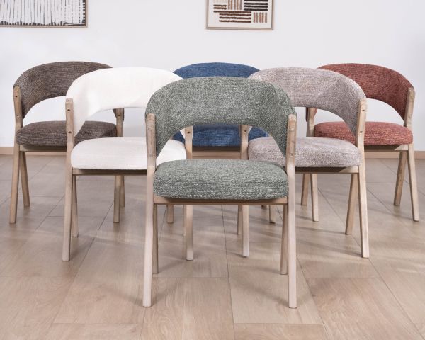 Lot de 2 chaises de salle à manger esprit rétro coloris vert sauge "Kyara" en bois d'hévéa
