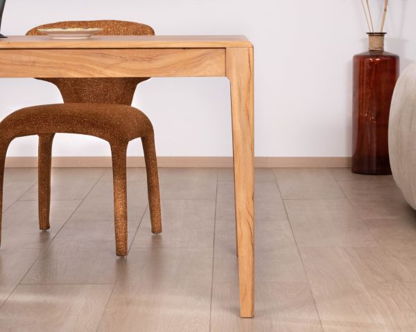 Table de repas en bois recyclé design épuré 180 cm "Mokal"