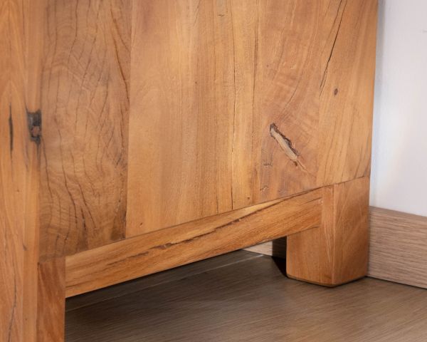 Meuble sous vasque 80 cm en bois recyclé "Mokal" esprit maison de campagne