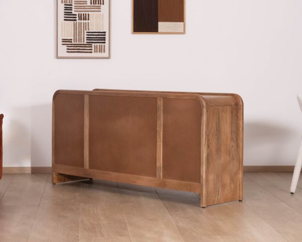 Buffet néo-vintage en manguier massif 170 cm "Spelano" 4 portes et 2 tiroirs