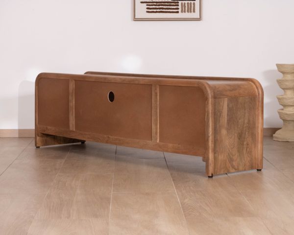 Meuble TV style néo-vintage en manguier massif "Spelano" 170 cm
