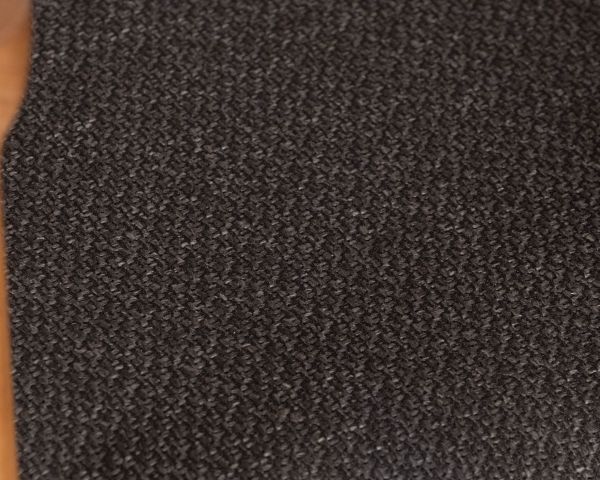 Chaise de repas design épuré avec accoudoirs et assise tissu anthracite "Vogue"