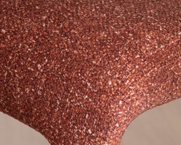 Lot de 2 chaises mi-hauteur en tissu chiné terracotta "Milano" revêtement intégral
