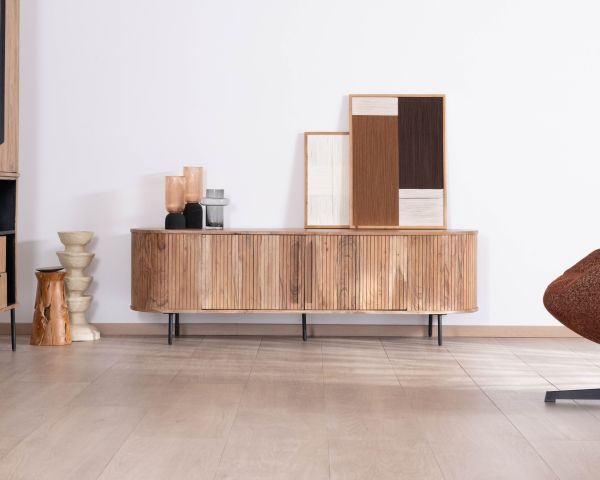 Meuble télé esprit rétro en acacia "Bopee" 175 cm