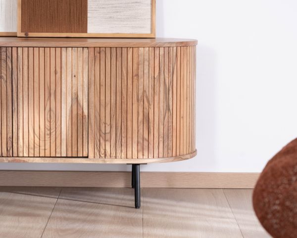 Meuble télé esprit rétro en acacia "Bopee" 175 cm