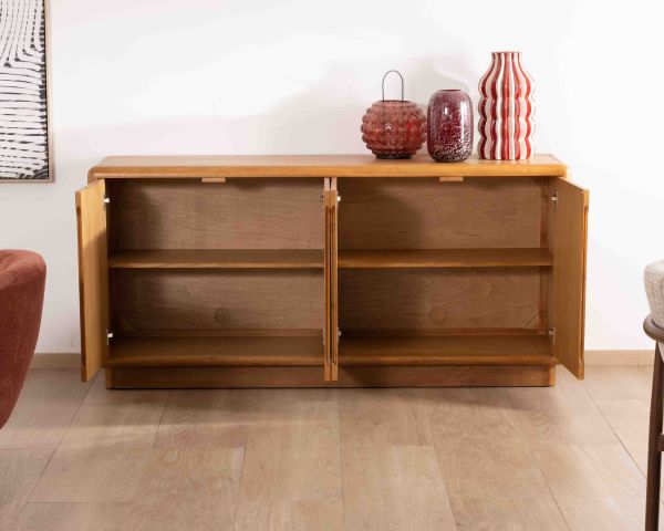 Buffet contemporain 4 portes "Laumie" teinte chêne