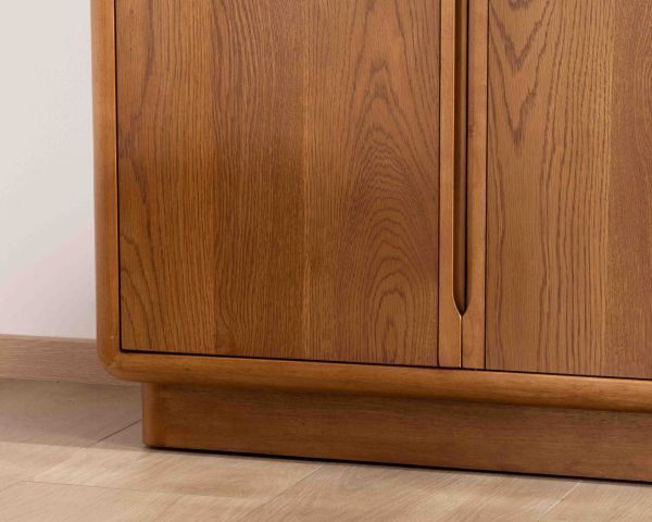 Buffet contemporain 4 portes "Laumie" teinte chêne