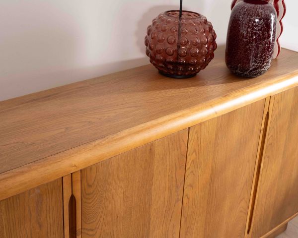 Buffet contemporain 4 portes "Laumie" teinte chêne