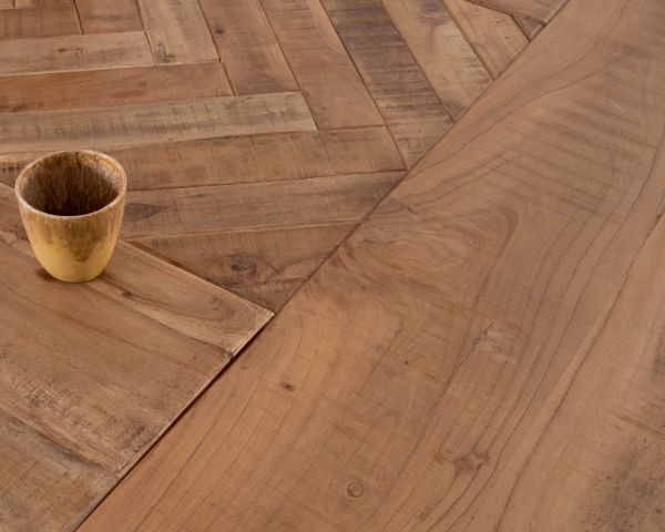 Table à manger carrée 150x150 cm "Bronx" bois et métal