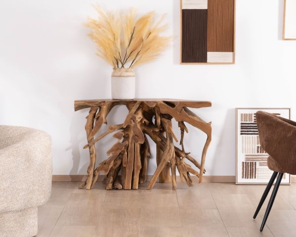 Console en racine de teck naturelle "Kanoa"