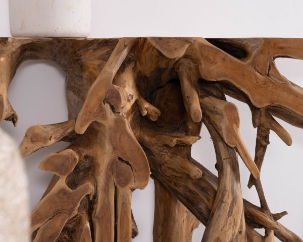 Console en racine de teck naturelle "Kanoa"