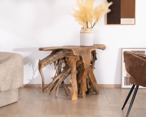 Console en racine de teck naturelle "Kanoa"