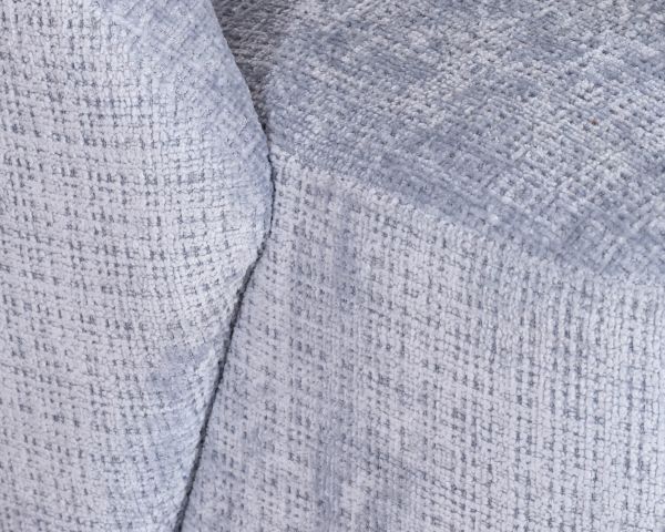 Chauffeuse tournante design épuré en tissu bleu glacier "Marylin"