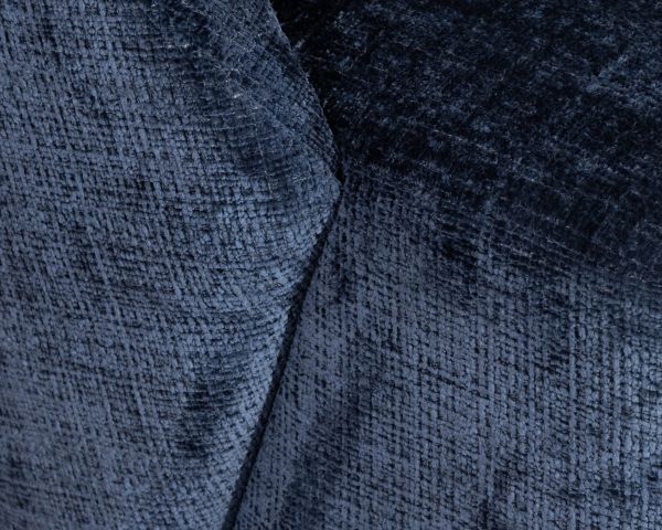 Petit fauteuil d'appoint design épuré en tissu bleu nuit "Marylin" pivotant 360°