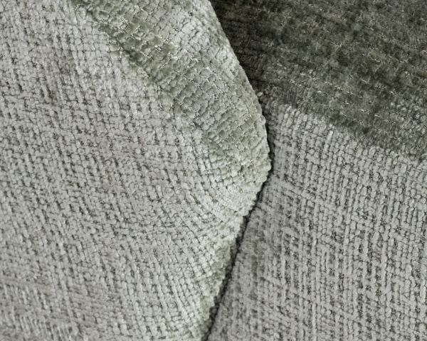 Chauffeuse pivotante en tissu bouclette soyeux vert sauge "Marylin"