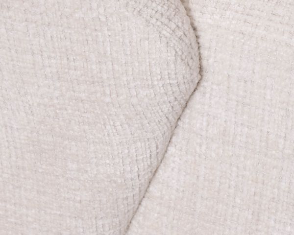 Chauffeuse pivotante 360° design épuré en tissu blanc "Marylin"