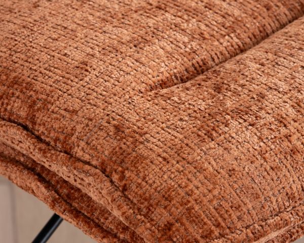 Lot de 2 chaises de bar matelassées réglables en hauteur "Topley" coloris terracotta