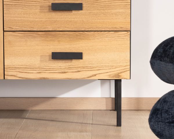 Buffet en frêne massif style newtro "Sydney" 160 cm