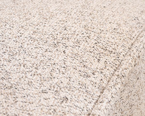 Chaise longue d'intérieur design en tissu tramé blanc cassé "Syltan"