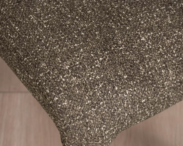 Lot de 2 chaises de repas habillage intégral esprit design “Milano” en tissu chiné vert kaki