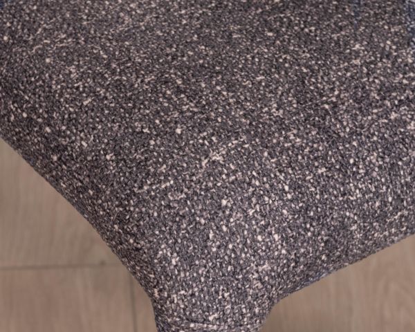 Lot de 2 chaises en tissu chiné gris foncé “Milano” revêtement intégral esprit design