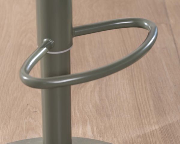 Tabouret de bar réglable en hauteur coloris vert sauge “Oja” design épuré et contemporain
