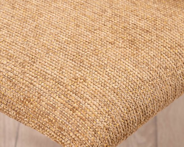 Lot de 4 chaises de repas revêtement intégral en tissu jaune doré “Otto” esprit design