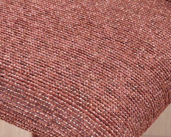 Lot de 4 chaises de repas empilables avec habillage intégral "Otto" en tissu tramé rouge