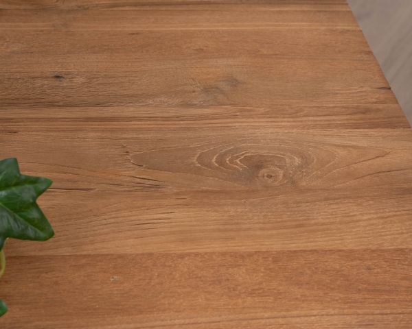 Table à manger extensible 160 à 210 cm en teck recyclé massif "Kayoa" style authentique