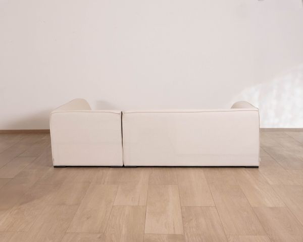 Canapé outdoor en 2 modules "Sunset Bay" tissu spécial extérieur crème