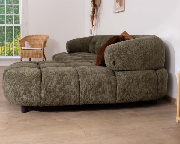 Canapé avec extension électrique et méridienne "Syltan" sens et coloris au choix