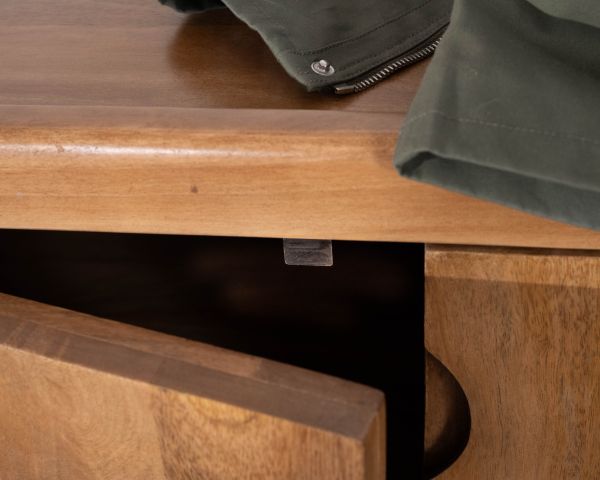 Enfilade vintage 4 portes en manguier naturel "Odely" 180 cm style rétro chic