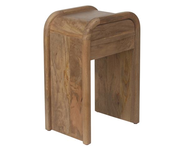 Table de chevet en manguier esprit néo-rétro "Spelano"