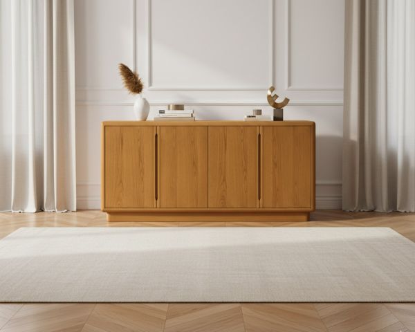 Buffet contemporain 4 portes "Laumie" teinte chêne