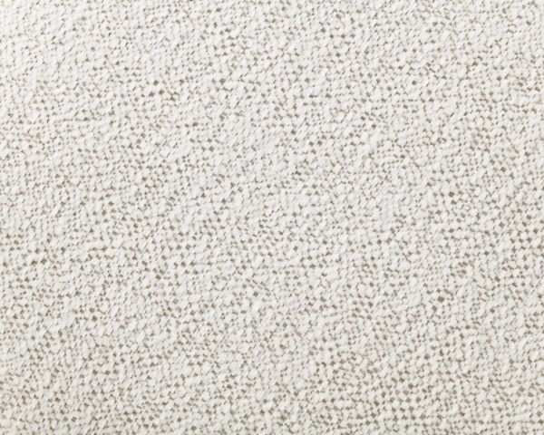 Petit fauteuil lounge en tissu bouclette blanc cassé "Sweet Culture" design enveloppant