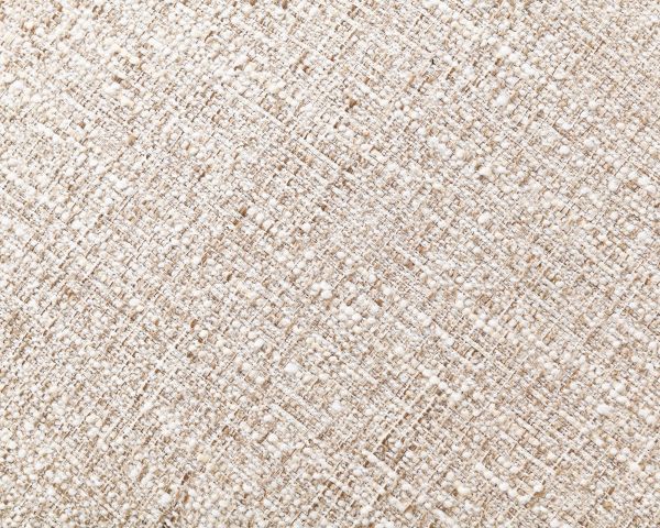 Chauffeuse effet boule avec surpiqures en tissu bouclette beige tramé "Sweet Culture" esprit cocoon 