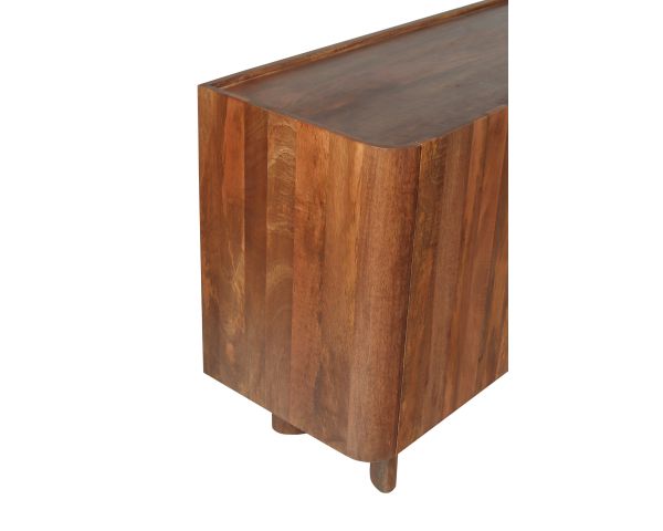 Buffet 3 portes 170 cm en manguier massif "Malaké" design organique contemporain