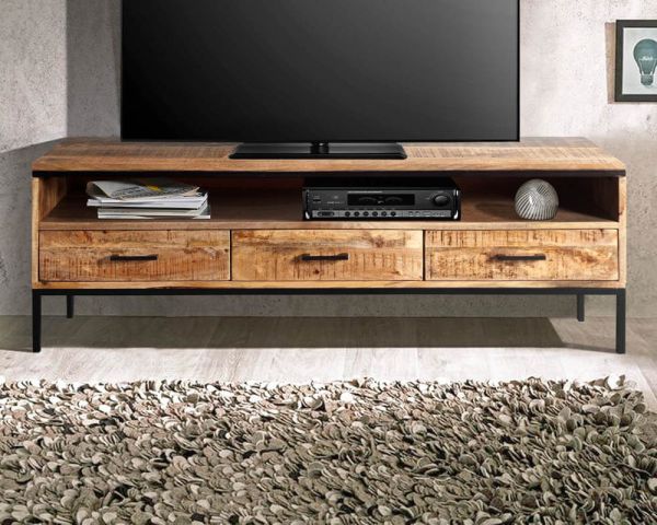 Meuble TV bois métal - Meuble télé style industriel bois métal