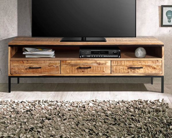 Meuble TV d'Angle Ethnik en Bois Coloré